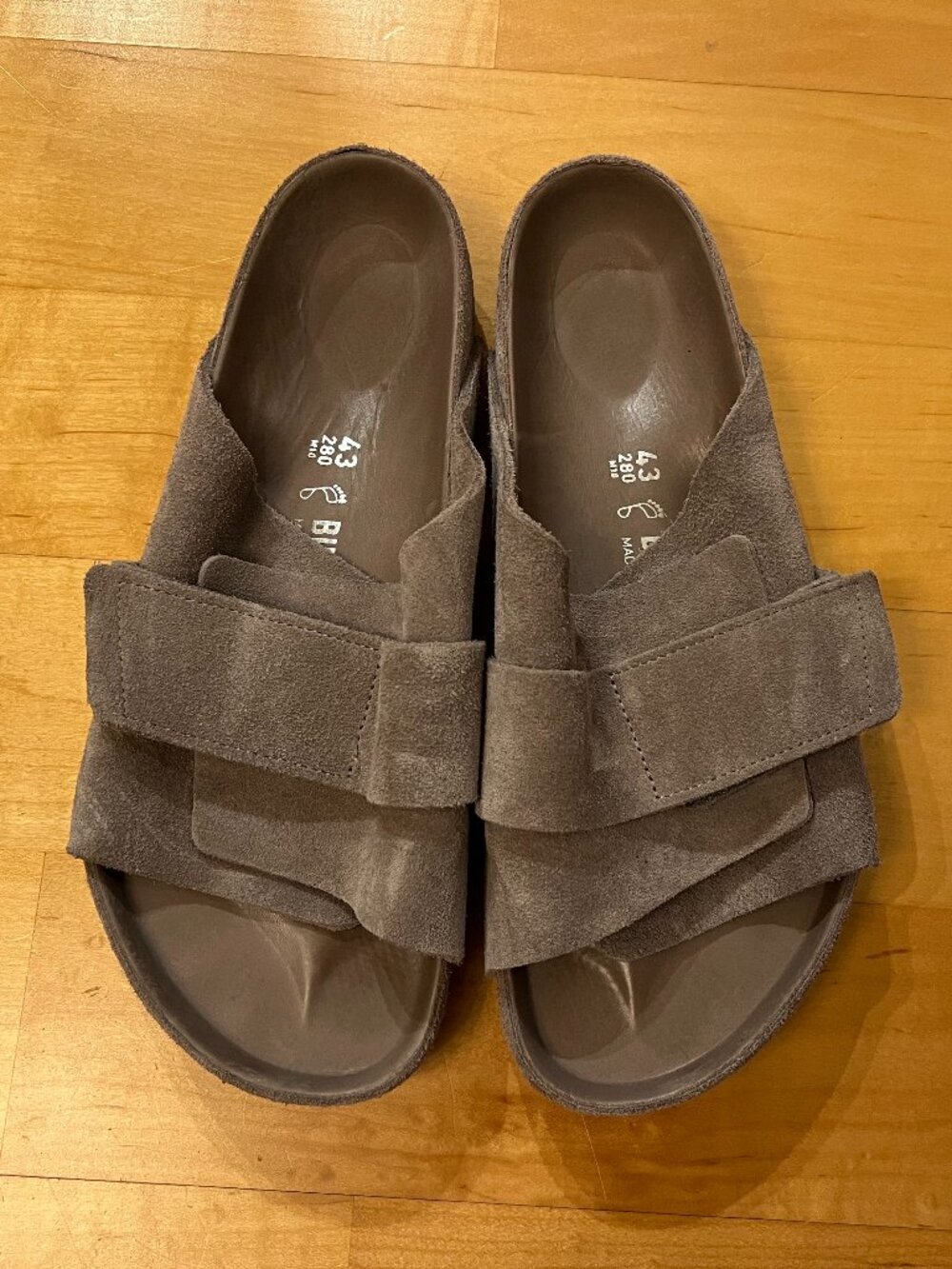 Birkenstock Kyoto all suede (Gray Taupe, Premium model, ALMOST BRAND NEW)